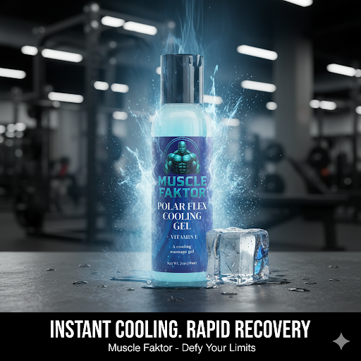 Polar Flex Menthol Cooling Recovery Gel by Muscle Faktor for muscle ache and pain relief