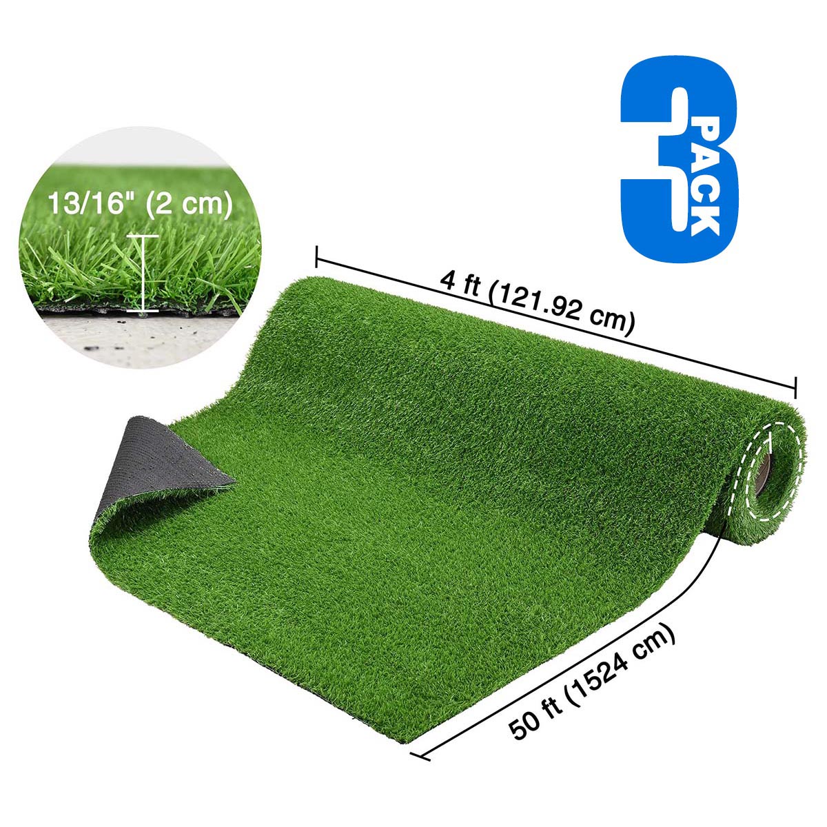 Yescom Agility Turf for Sled Push/ Pull Hybrid Training 13/16"H 3 Lanes - (3x)4'x50'