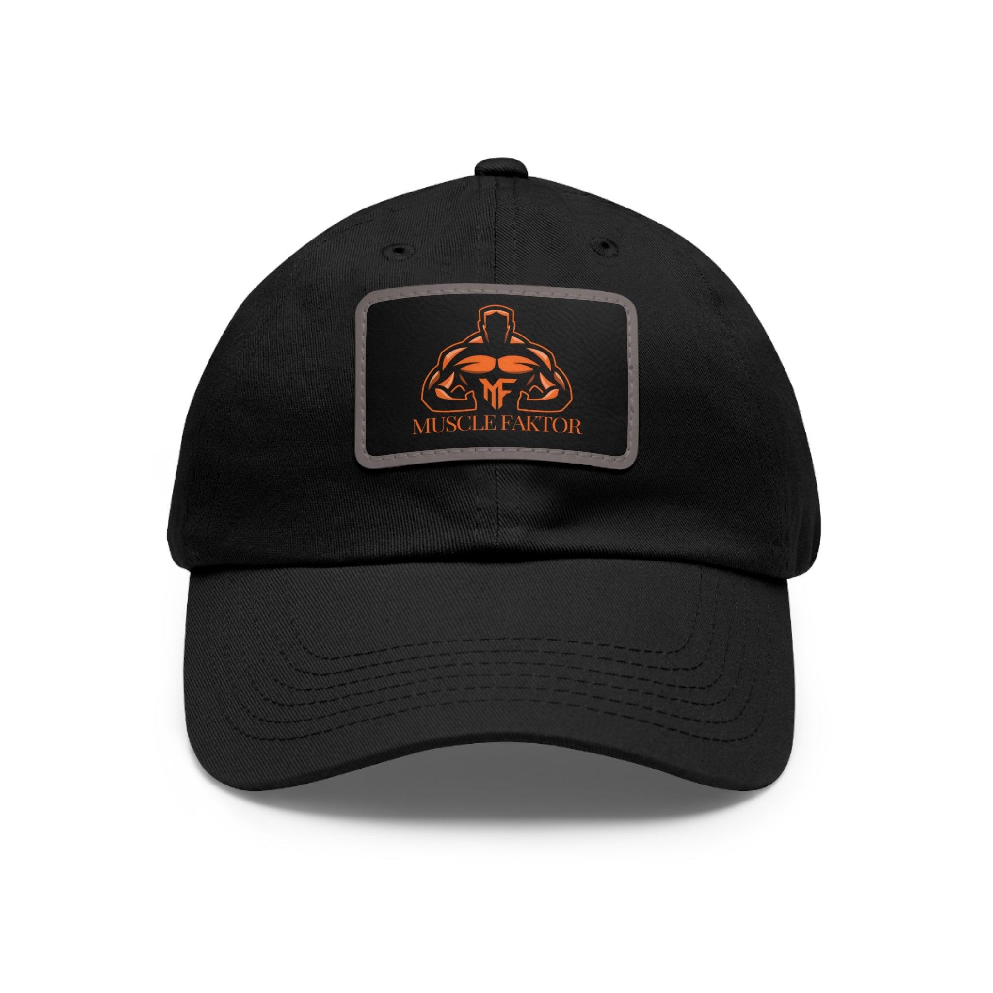 Dad Hat with Leather Patch (Rectangle) - Muscle Faktor