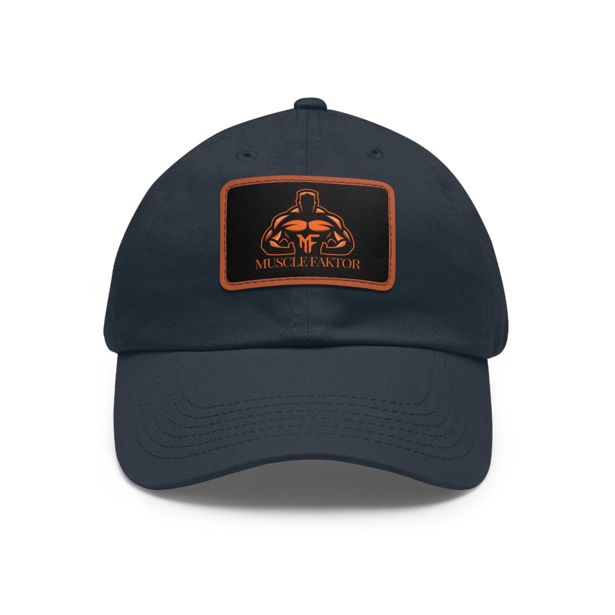 Dad Hat with Leather Patch (Rectangle) - Muscle Faktor