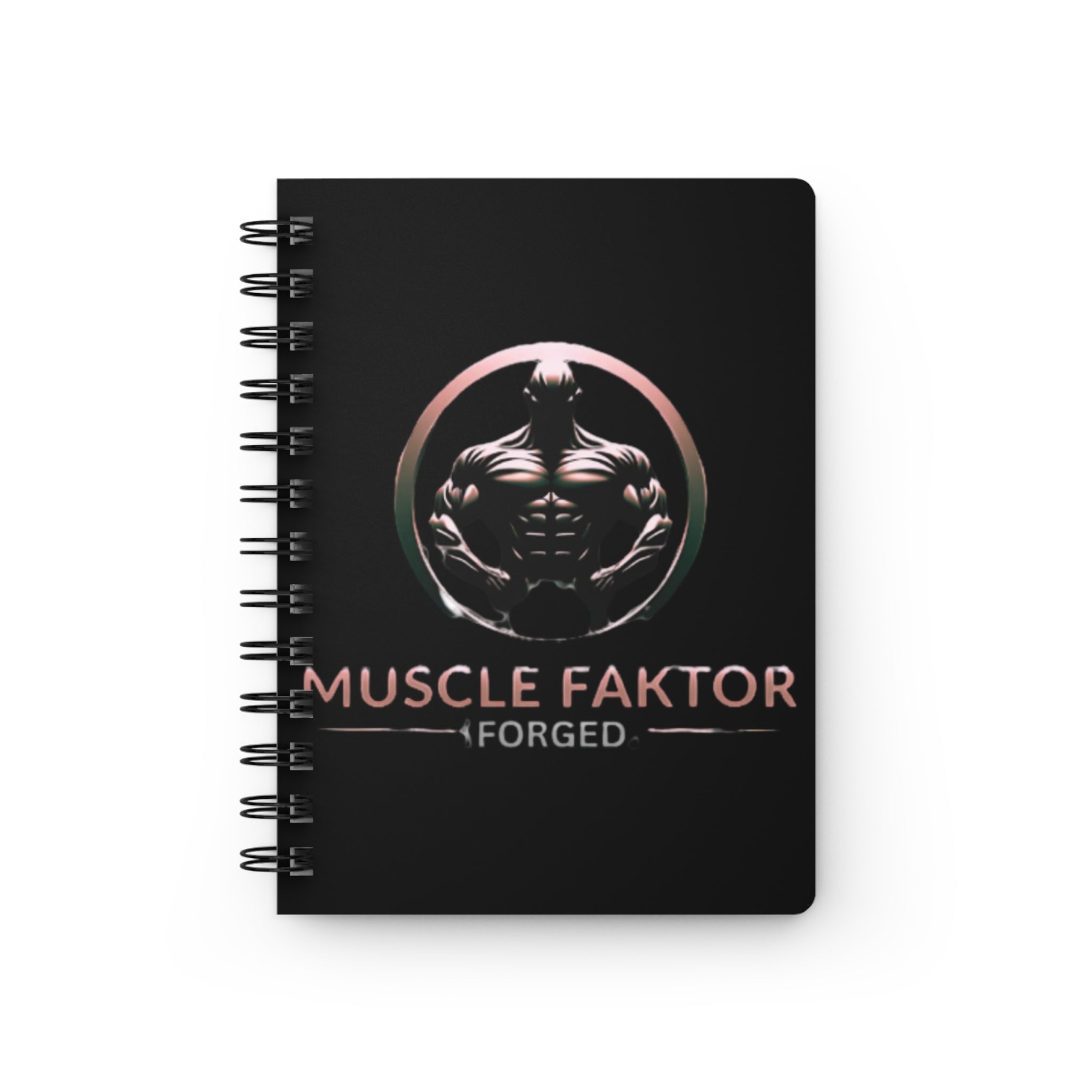 Muscle Faktor Spiral Bound Journal - Fitness Note-taking & Training Log Printify