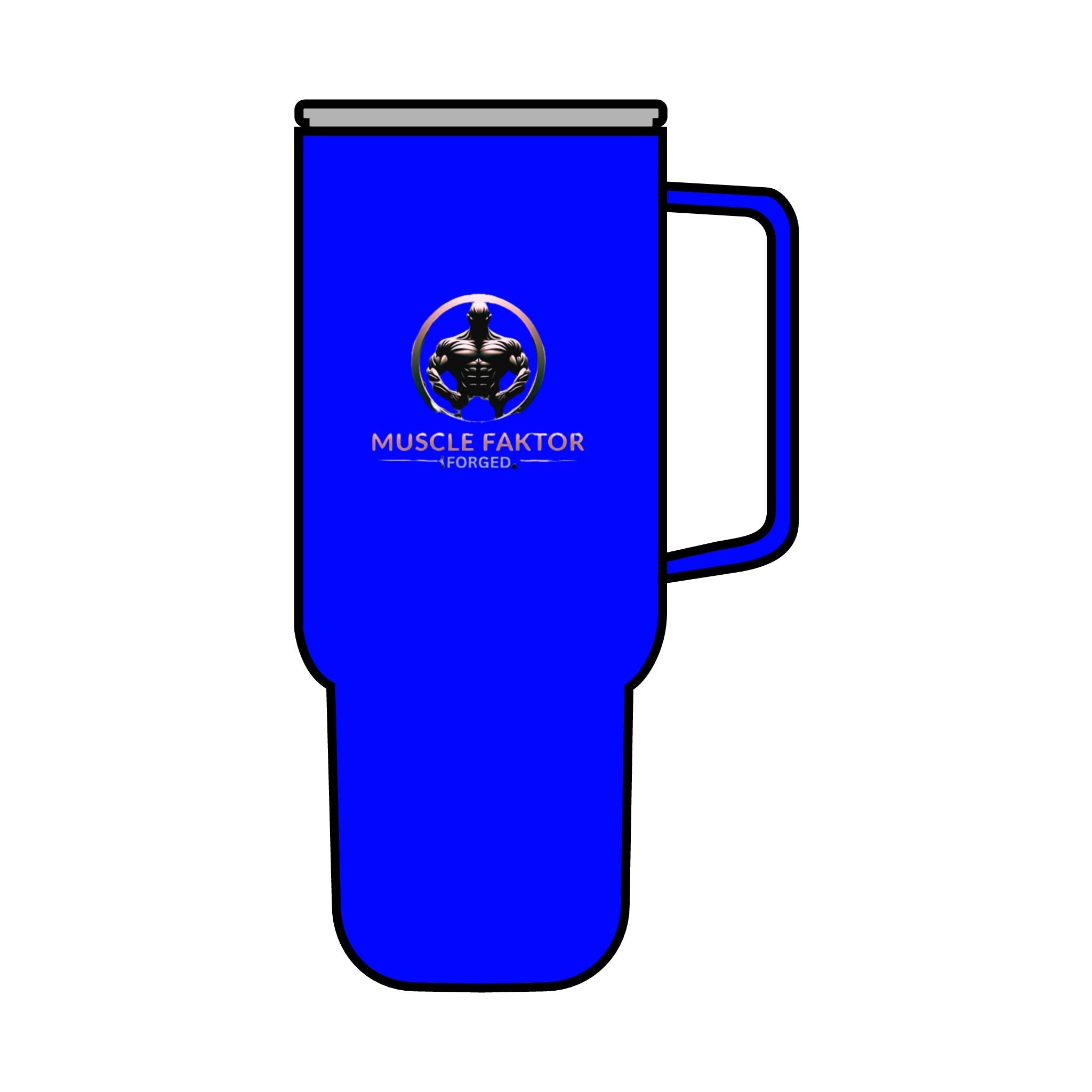 Muscle Faktor 40oz Insulated Tumbler with Lid - Perfect for Fitness Enthusiasts Printify
