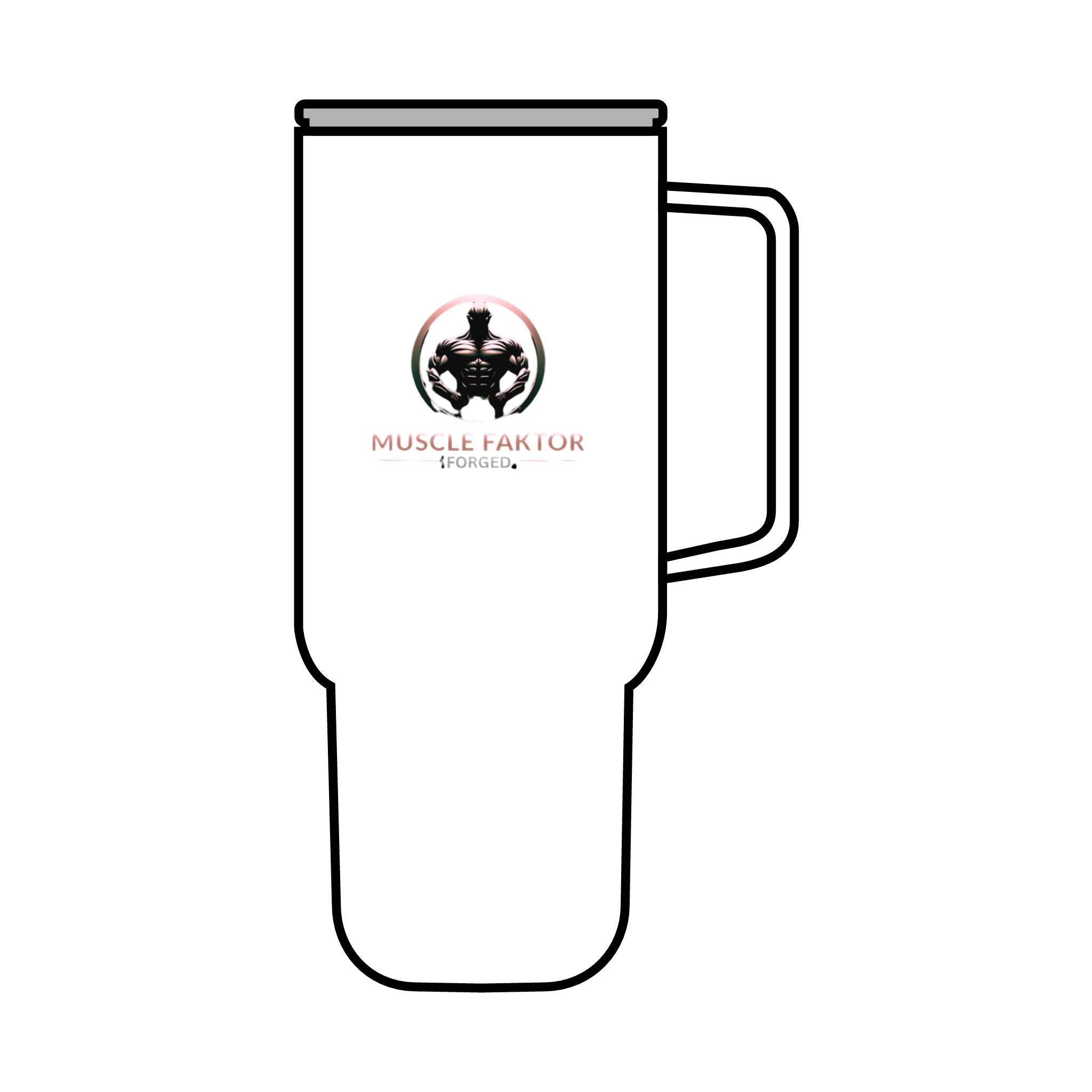 Muscle Faktor 40oz Insulated Tumbler with Lid - Perfect for Fitness Enthusiasts Printify