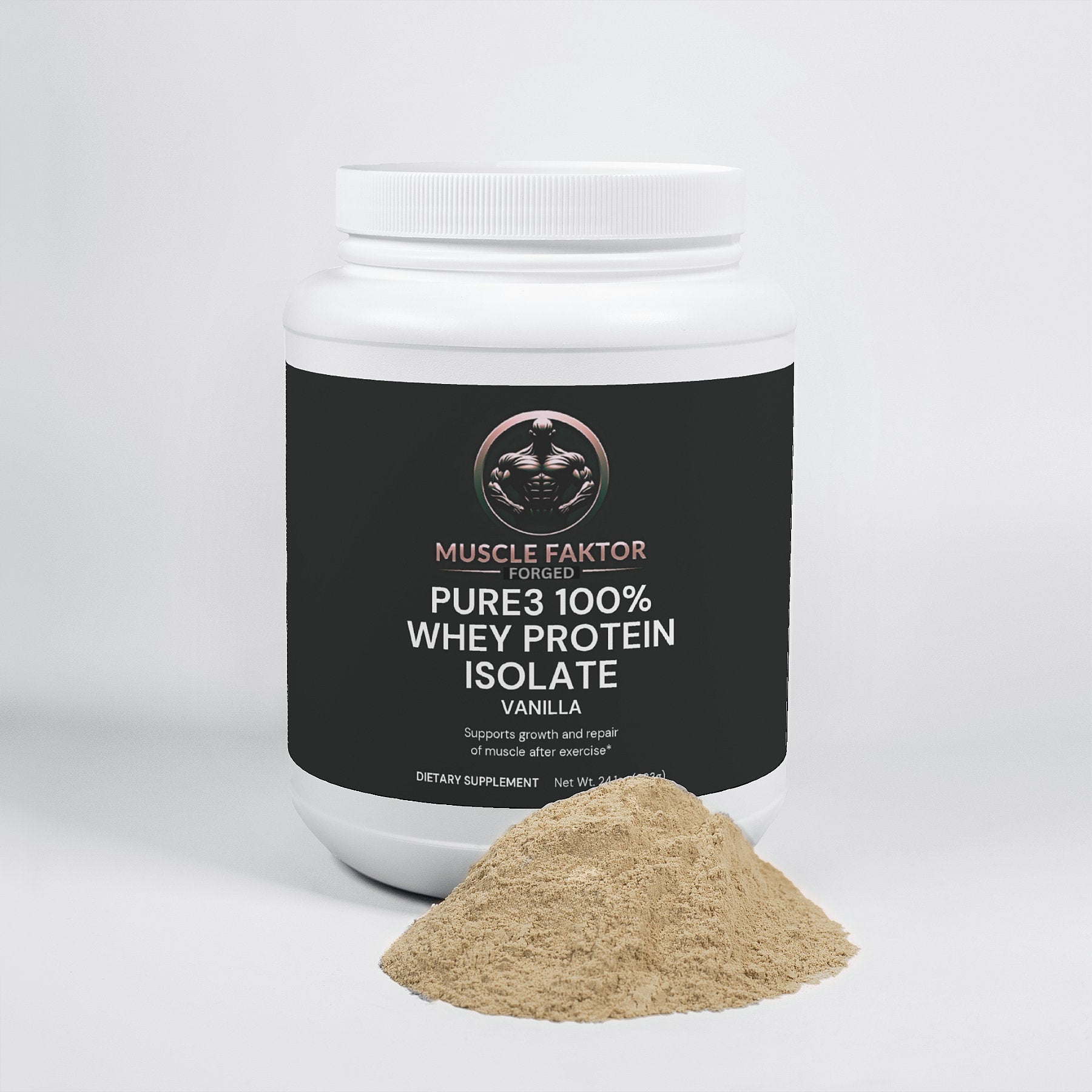 Pure3 100% Whey Protein Isolate (Vanilla) Muscle Faktor