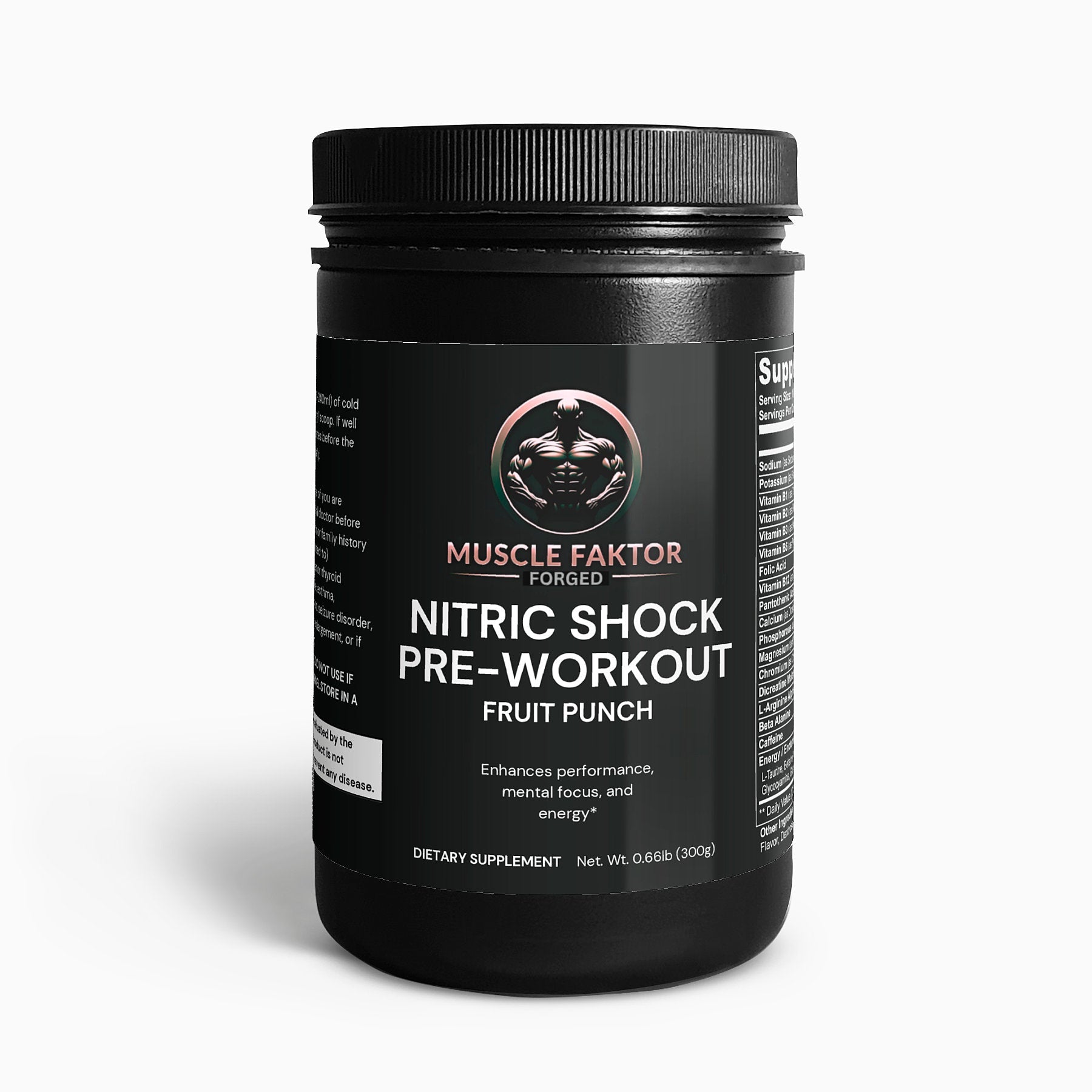 Nitric Shock Pre-Workout Powder (Fruit Punch) Muscle Faktor