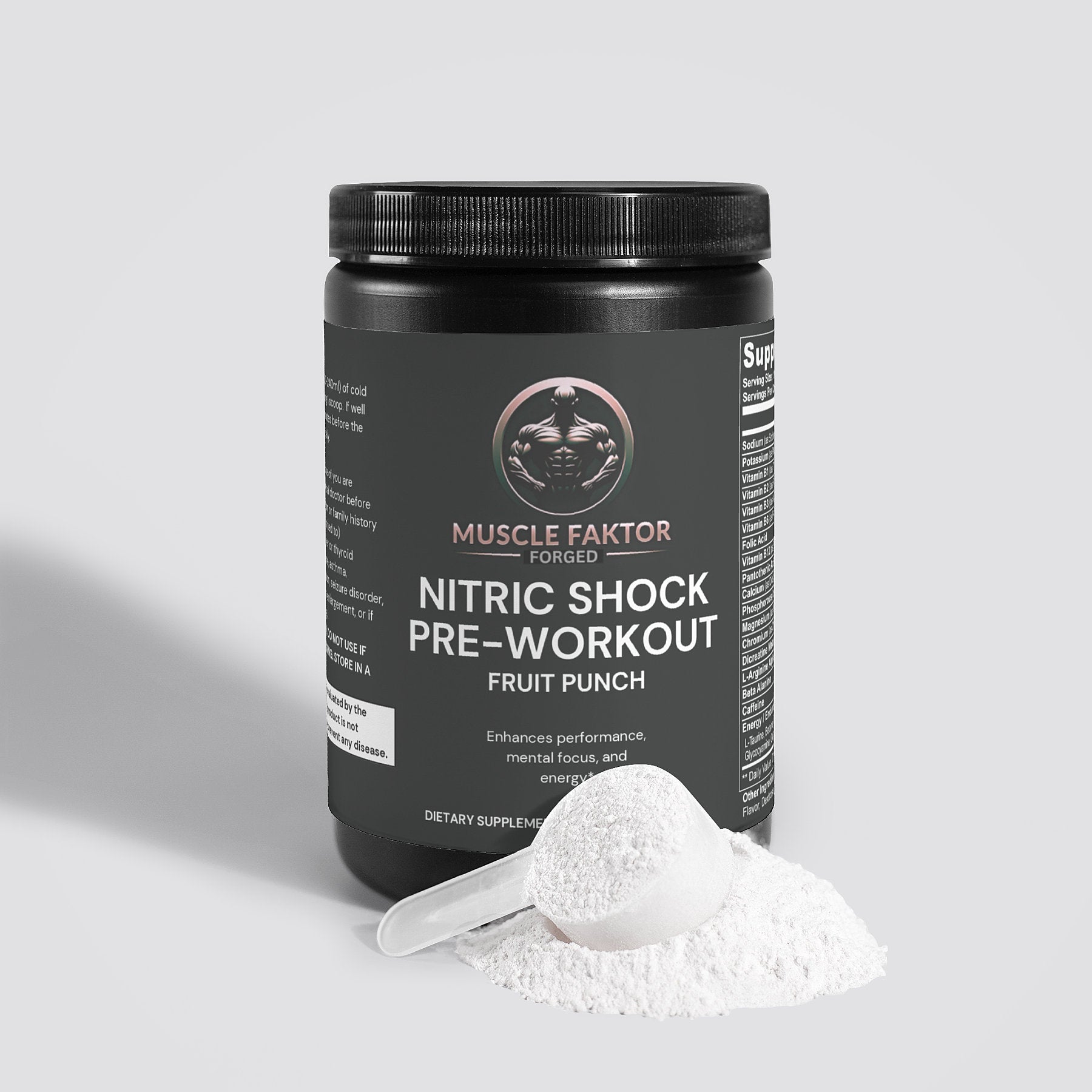 Nitric Shock Pre-Workout Powder (Fruit Punch) Muscle Faktor