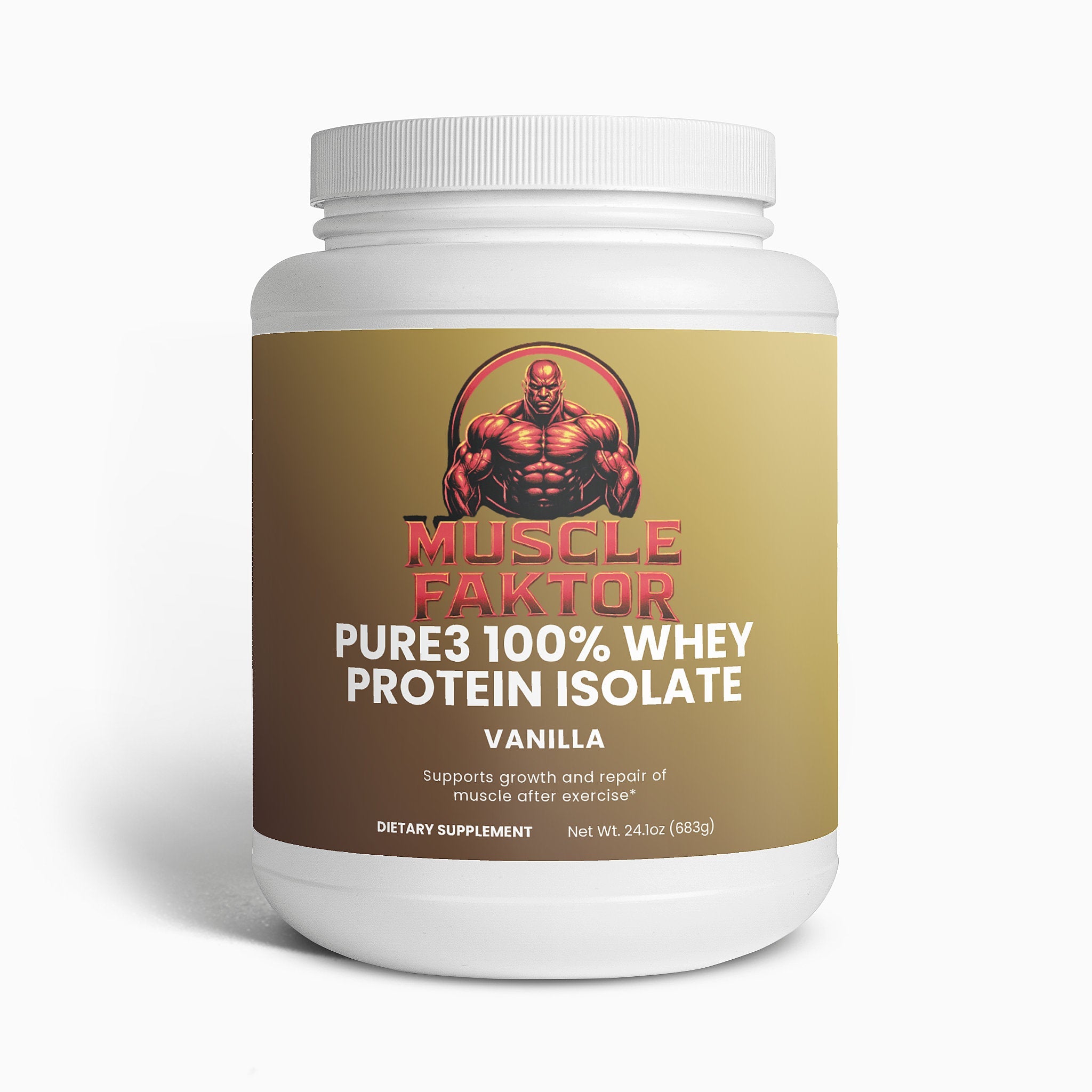 Pure3 100% Whey Protein Isolate (Vanilla) Muscle Faktor