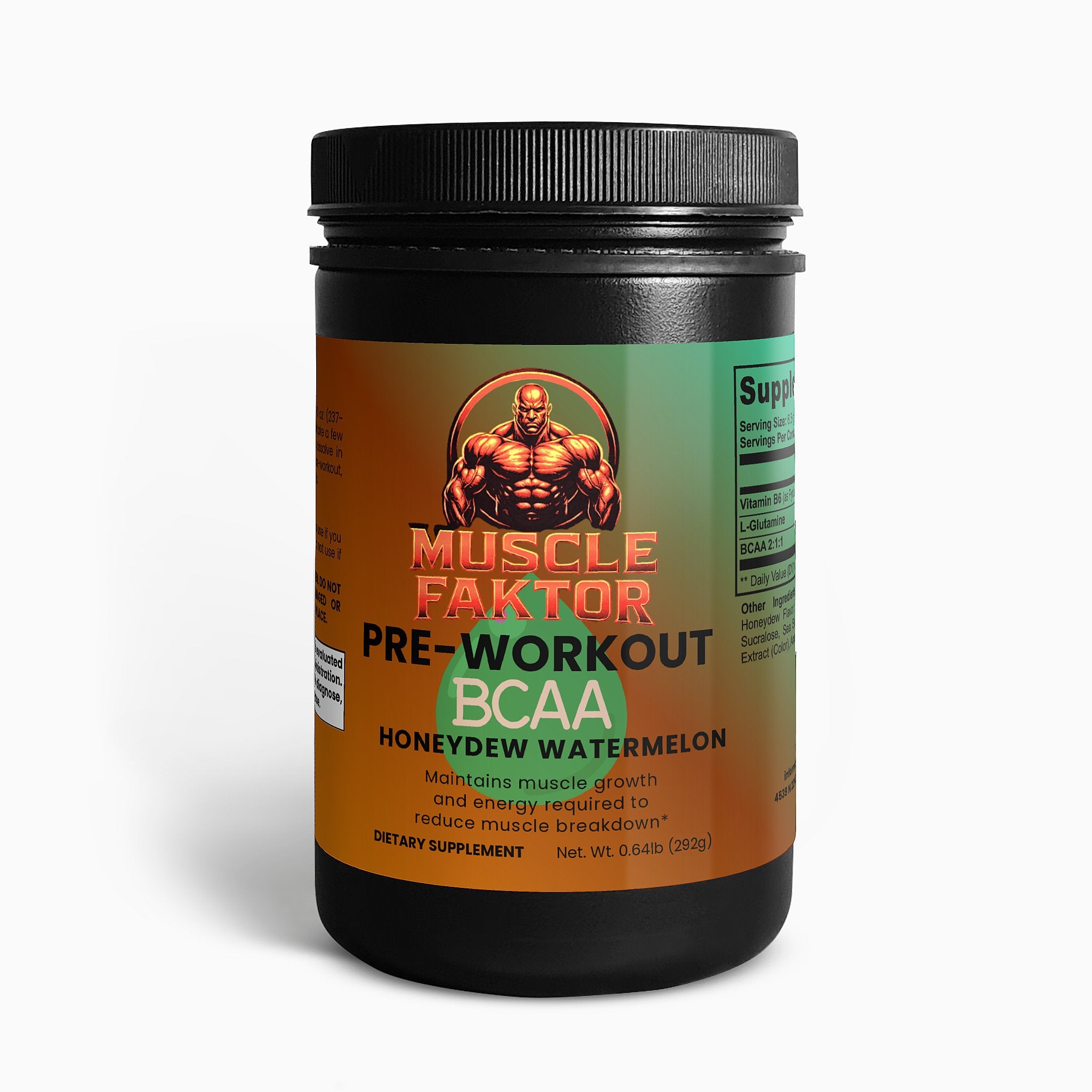 Muscle Faktor BCAA Post Workout Powder (Honeydew/Watermelon) Muscle Faktor