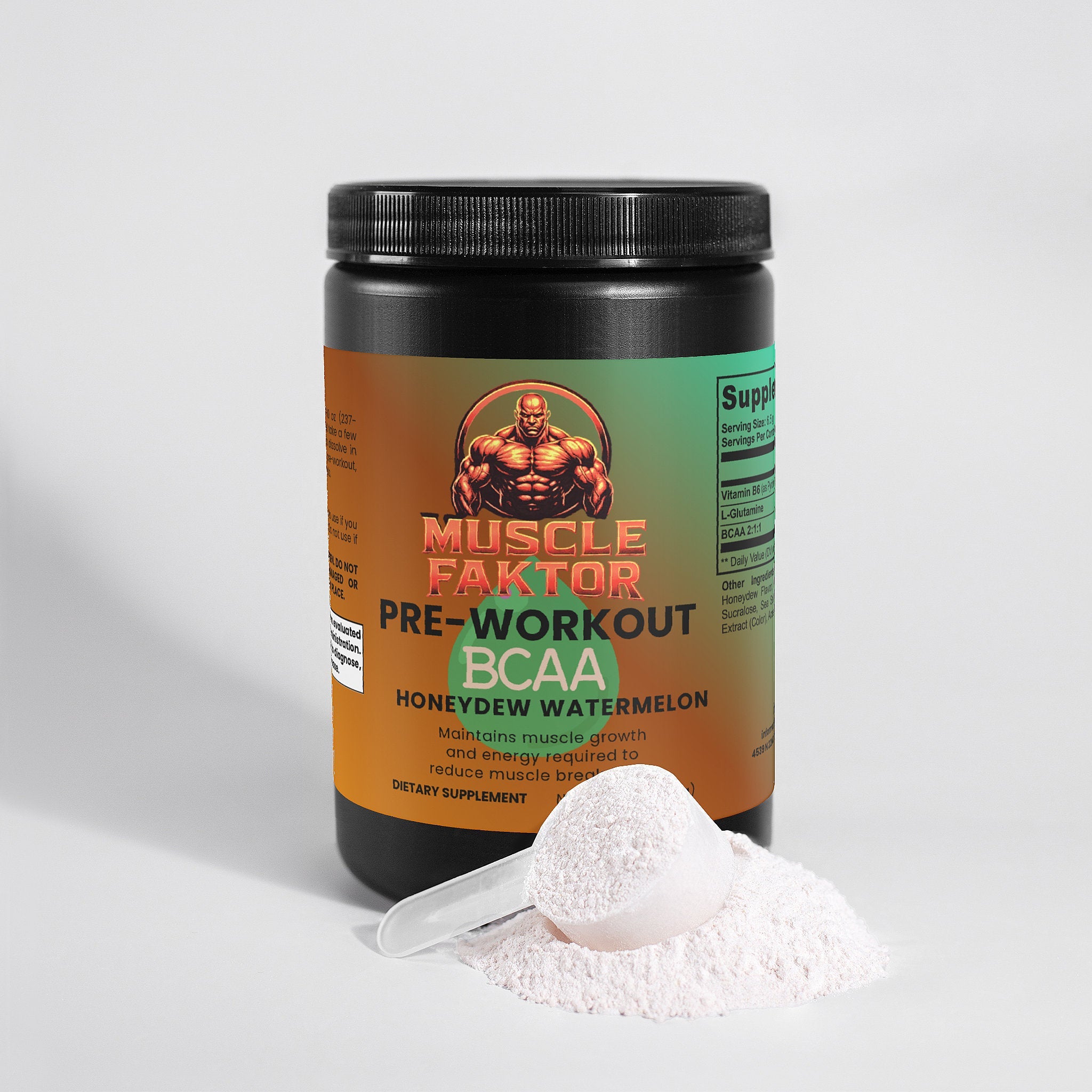 Muscle Faktor BCAA Post Workout Powder (Honeydew/Watermelon) Muscle Faktor