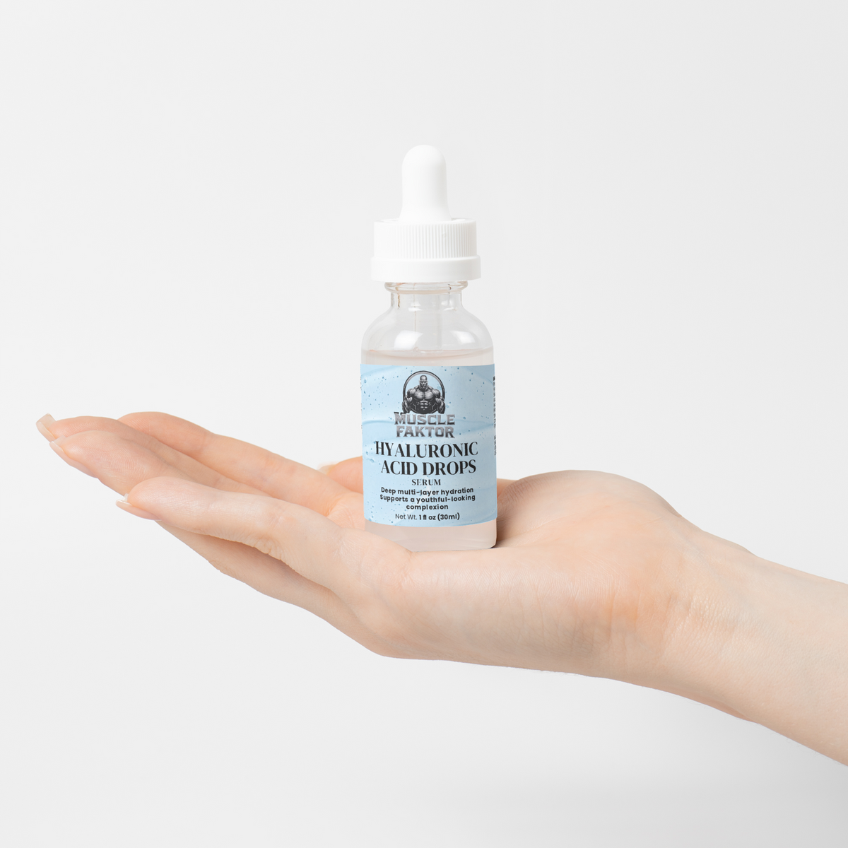 Muscle Faktor Hyaluronic Acid Face Serum, 1 fl oz