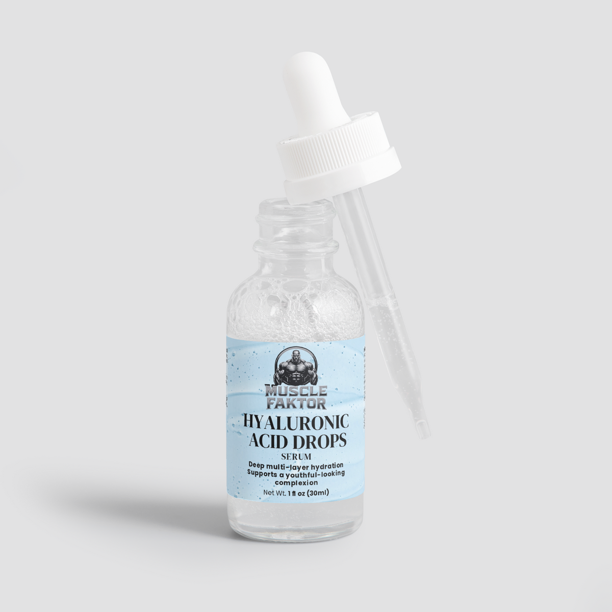 Muscle Faktor Hyaluronic Acid Face Serum, 1 fl oz