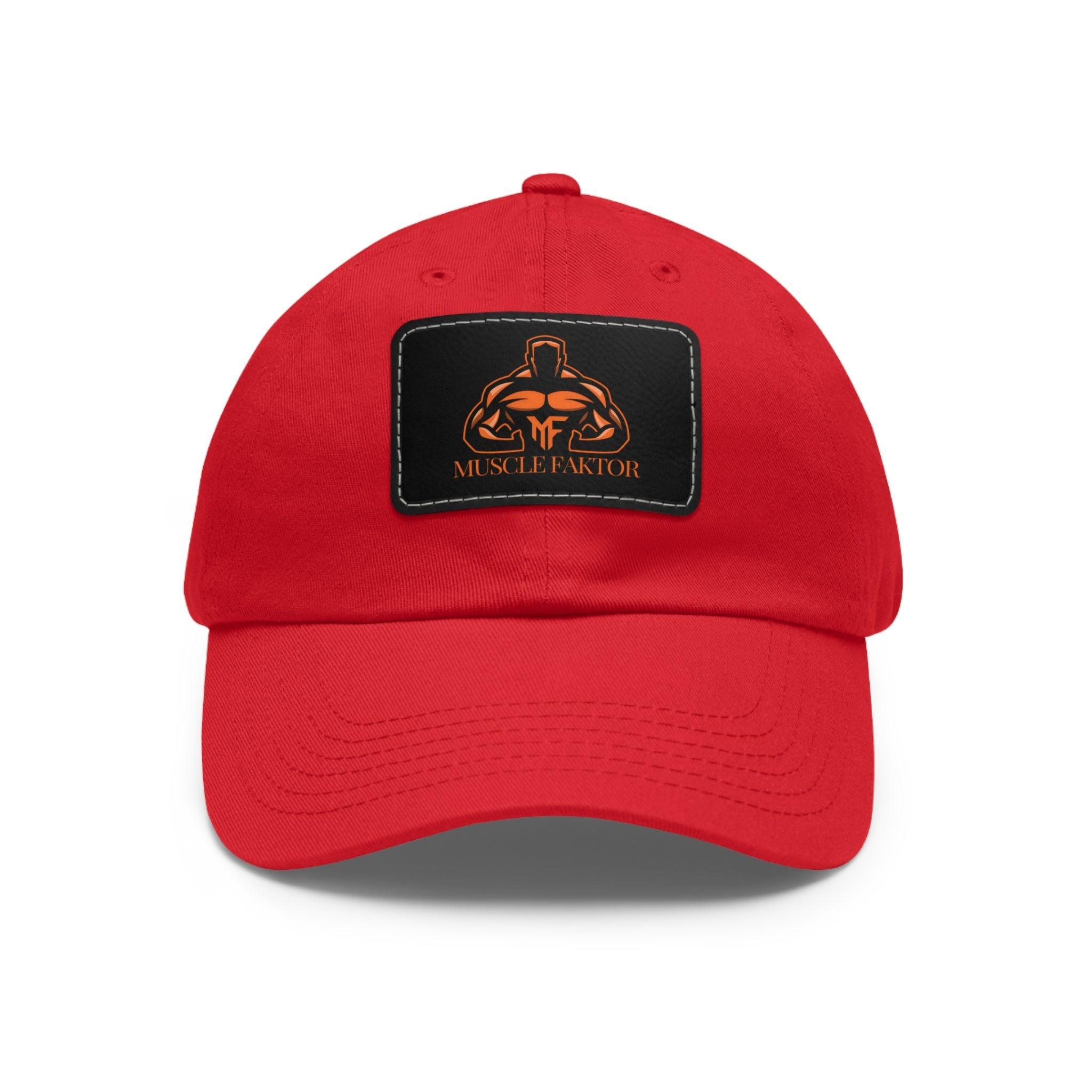 Dad Hat with Leather Patch (Rectangle) - Muscle Faktor