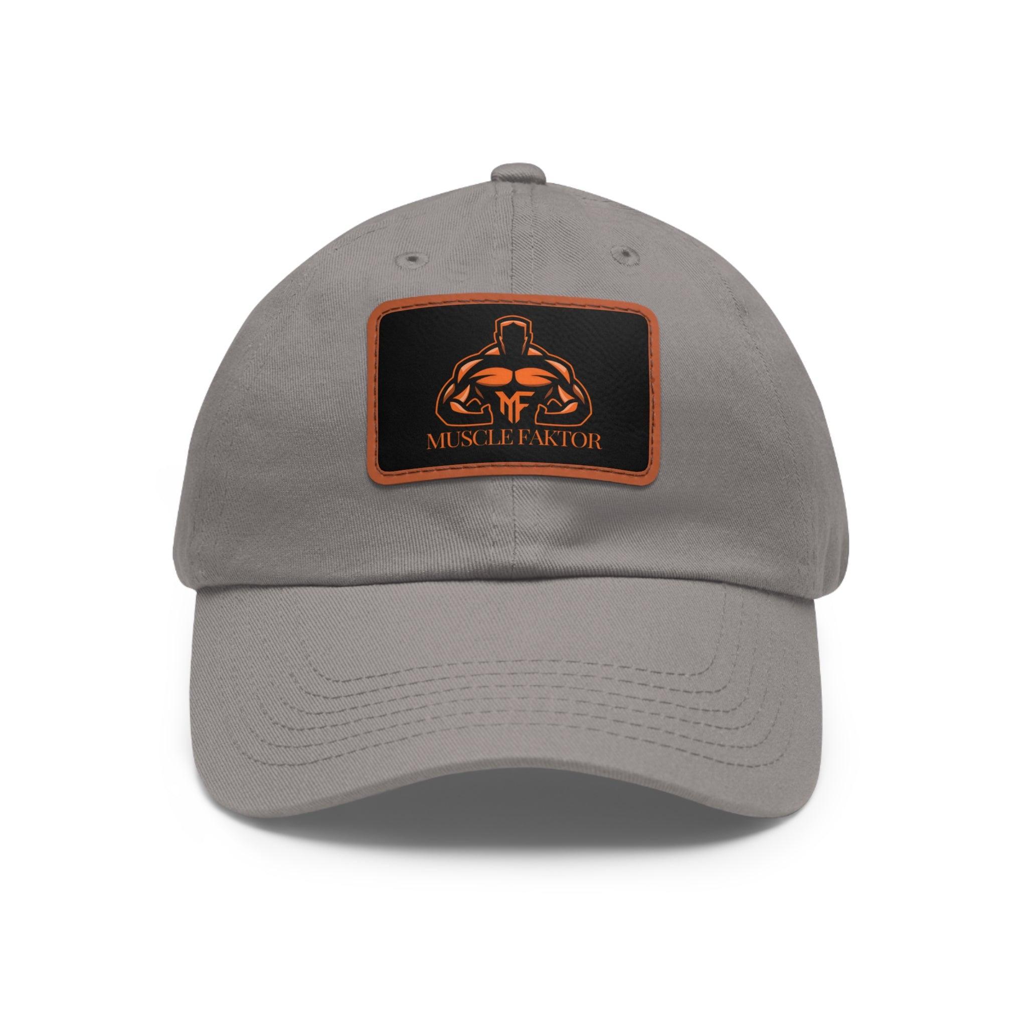 Dad Hat with Leather Patch (Rectangle) - Muscle Faktor