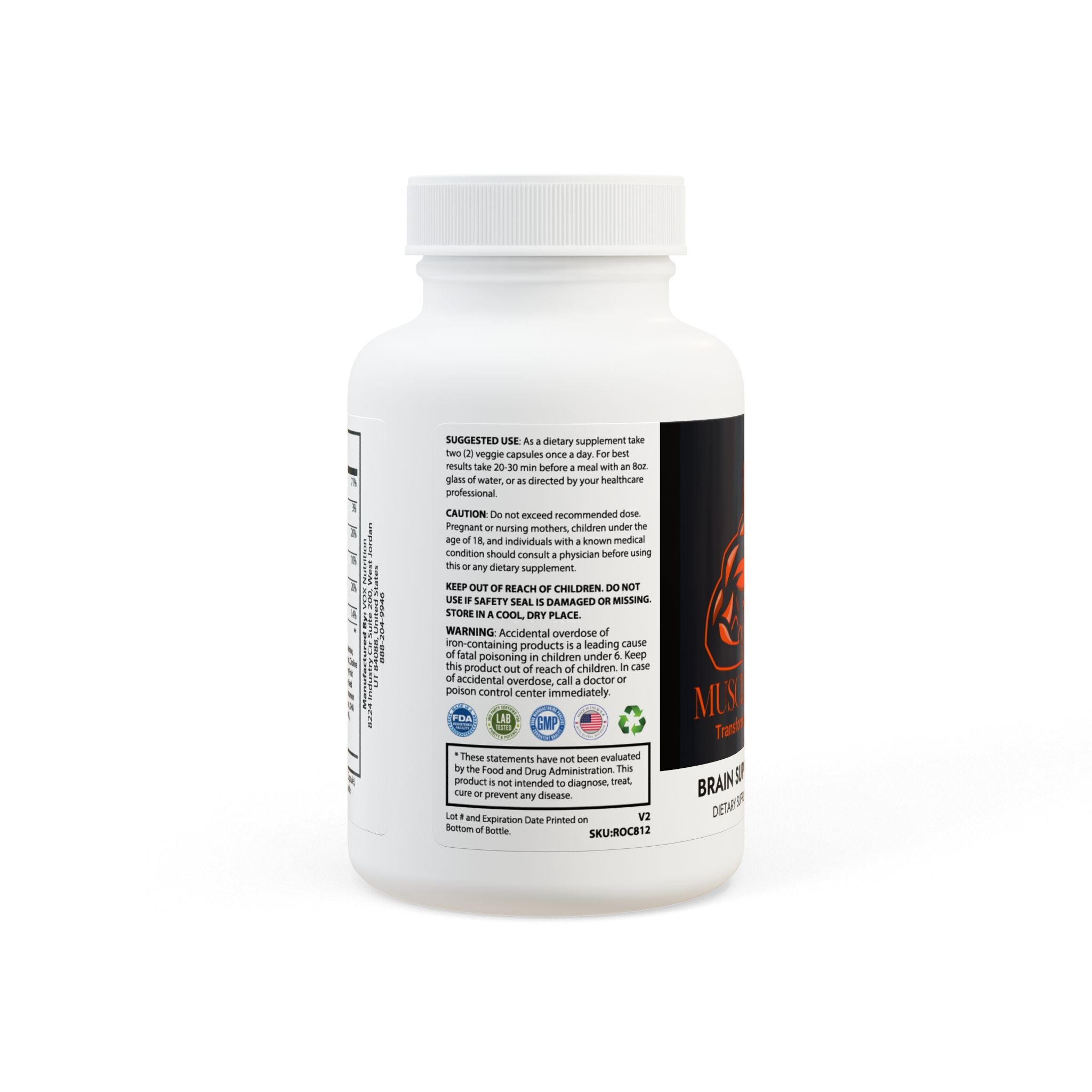 Brain Support Complex Supplement (60 Capsules) Printify