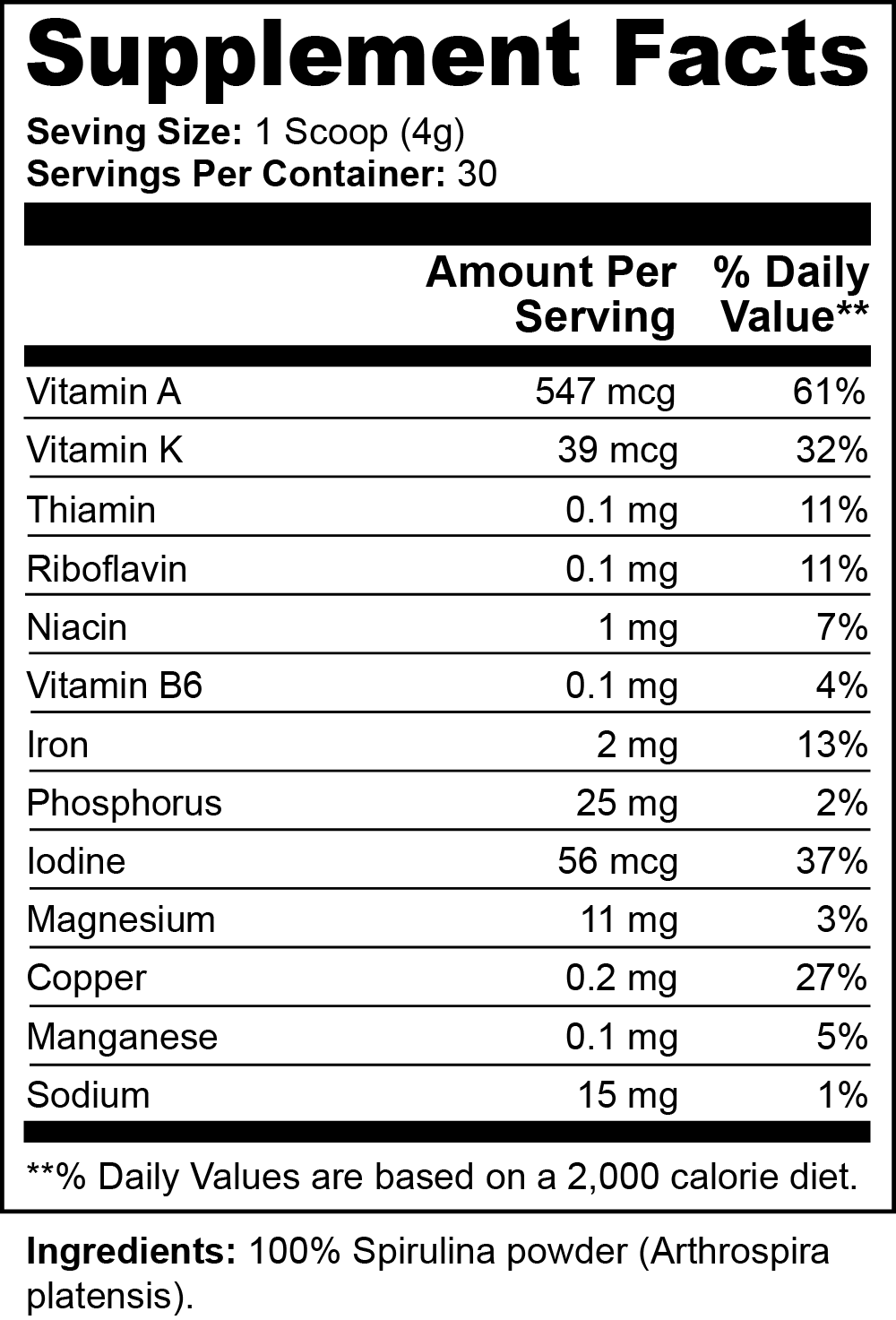 Spirulina Powder Muscle Faktor