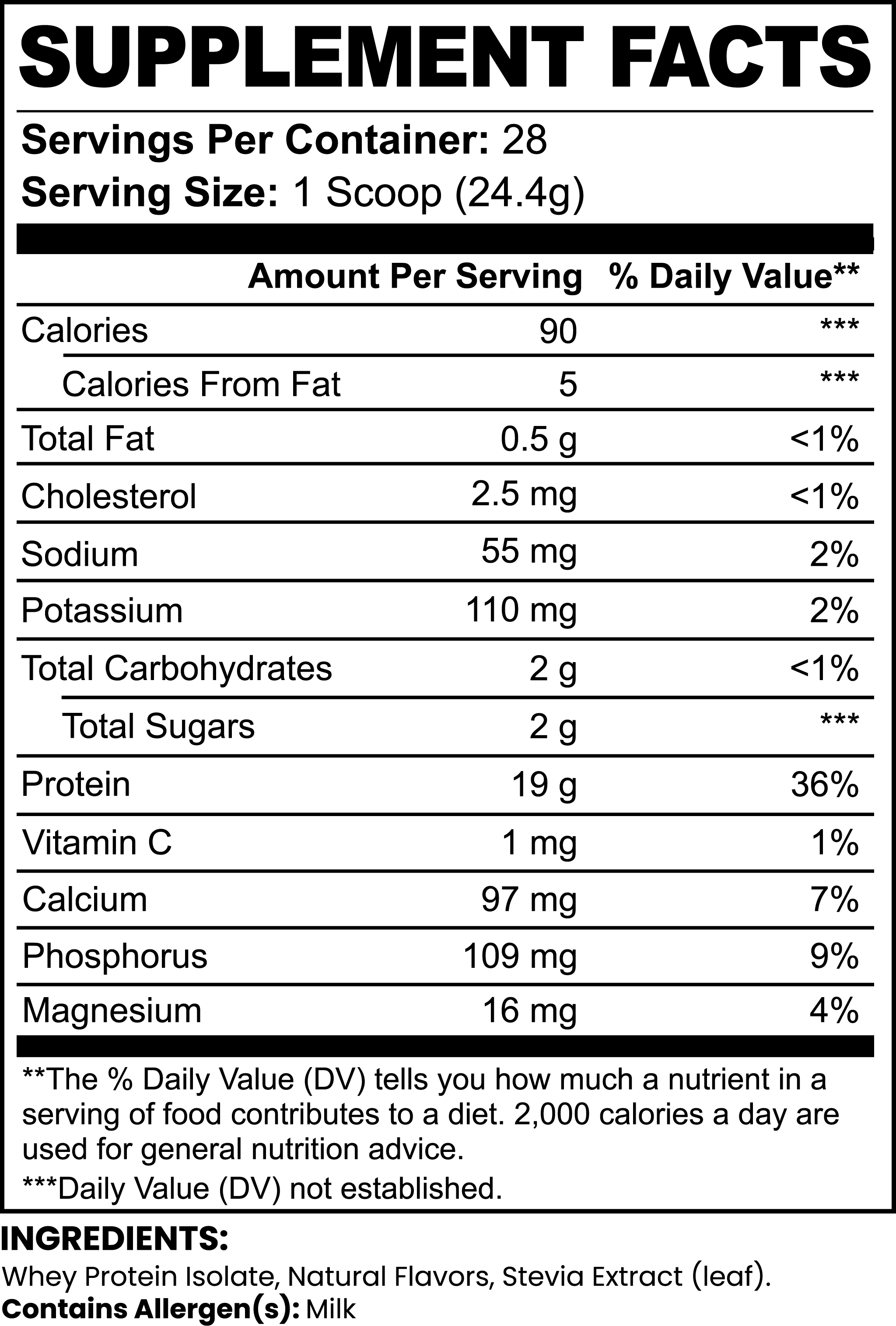 Pure3 100% Whey Protein Isolate (Vanilla) Muscle Faktor