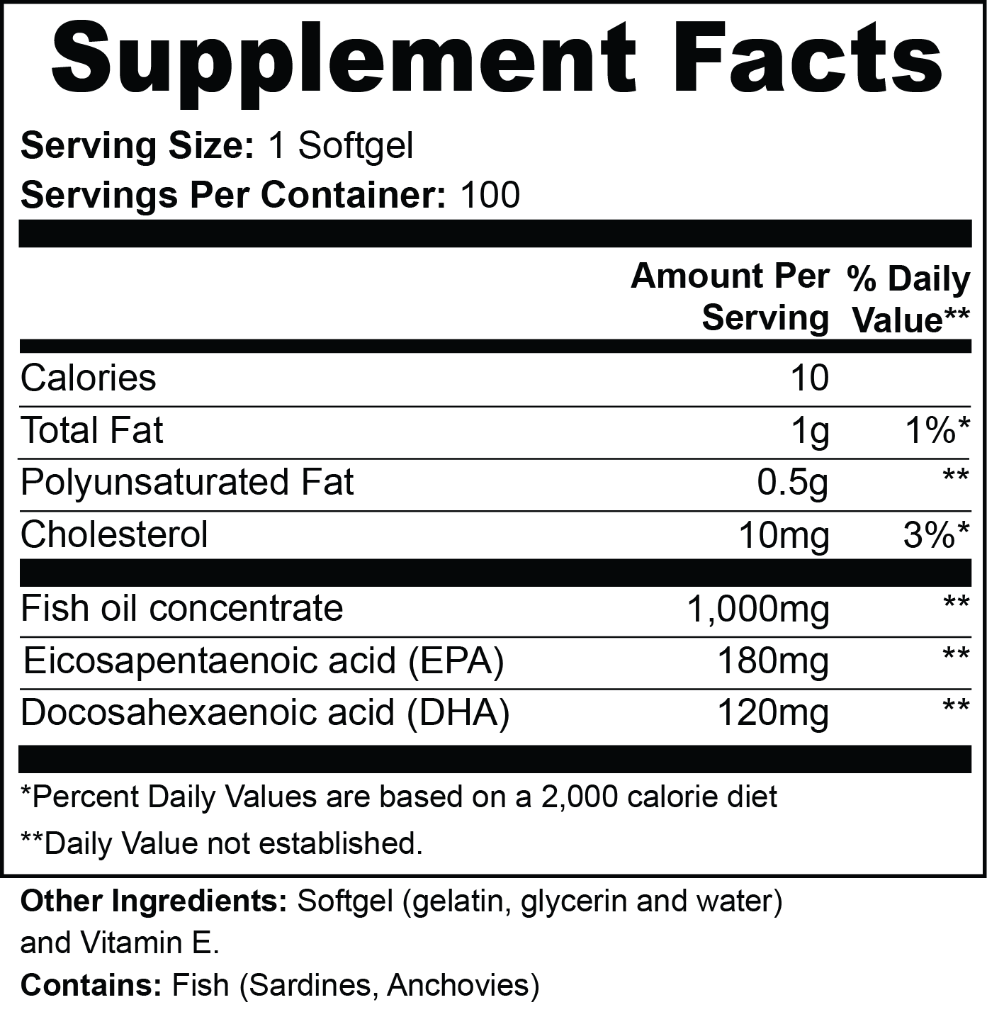 Omega-3 EPA 180mg + DHA 120mg Muscle Faktor