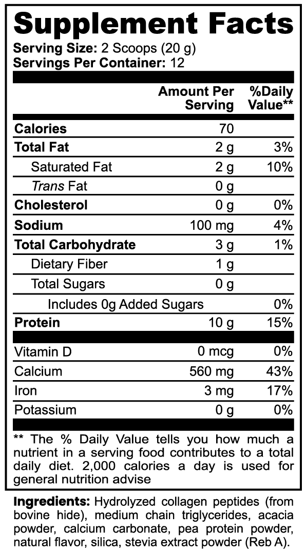 Grass-Fed Collagen Creamer (Vanilla) Muscle Faktor