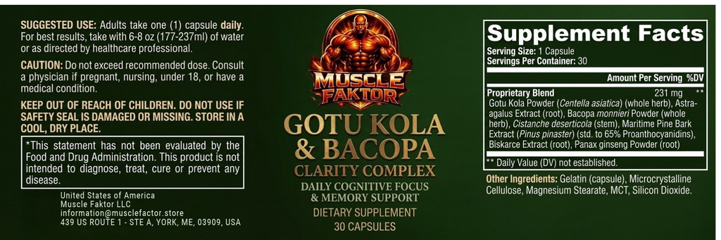 Gotu Kola & Bacopa Clarity Complex
