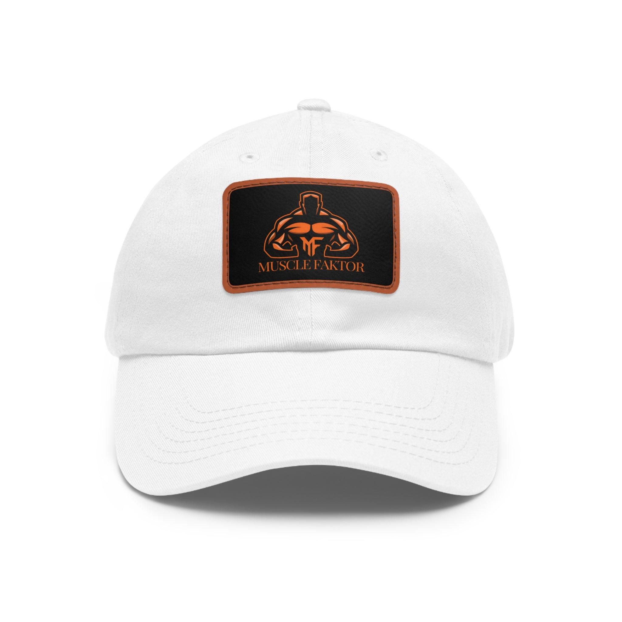 Dad Hat with Leather Patch (Rectangle) - Muscle Faktor