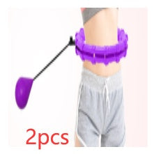 Fitness Sport Hoop Smart Upgrade Intelligent Sport Hoop Adjustable Thin Waist Exercise Gym Hoop Fitness Equipment Home Training Purple without box 2pcs