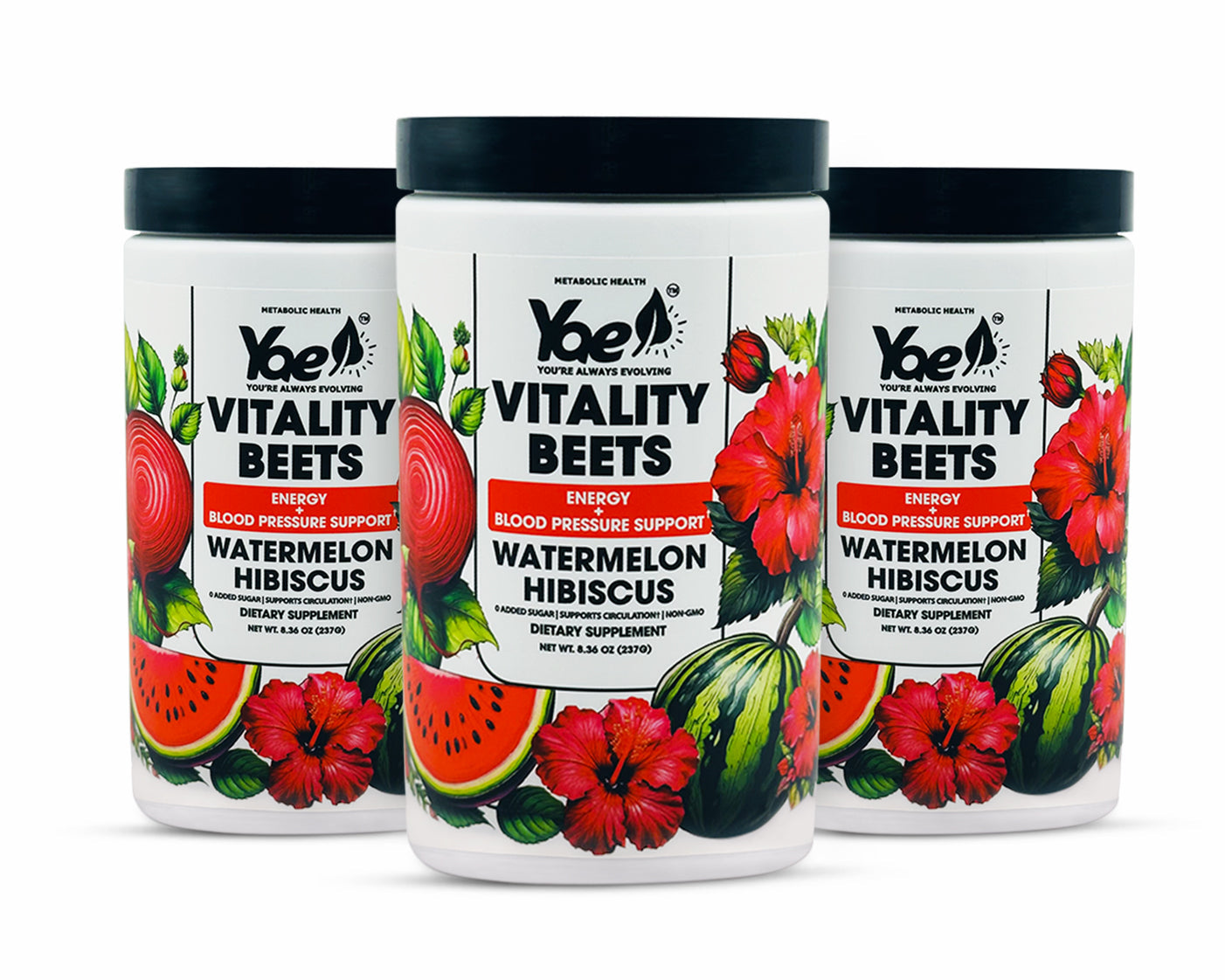 Vitality Beets-Watermelon Hibiscus Flavor (30 Servings) Vitality Beets-90 Servings (3 Jars)
