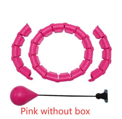 Fitness Sport Hoop Smart Upgrade Intelligent Sport Hoop Adjustable Thin Waist Exercise Gym Hoop Fitness Equipment Home Training Pink without box