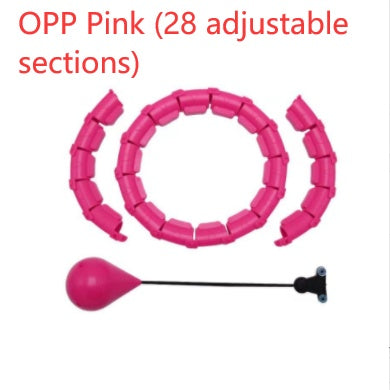 Fitness Sport Hoop Smart Upgrade Intelligent Sport Hoop Adjustable Thin Waist Exercise Gym Hoop Fitness Equipment Home Training OPP Pink 28adjustable sect