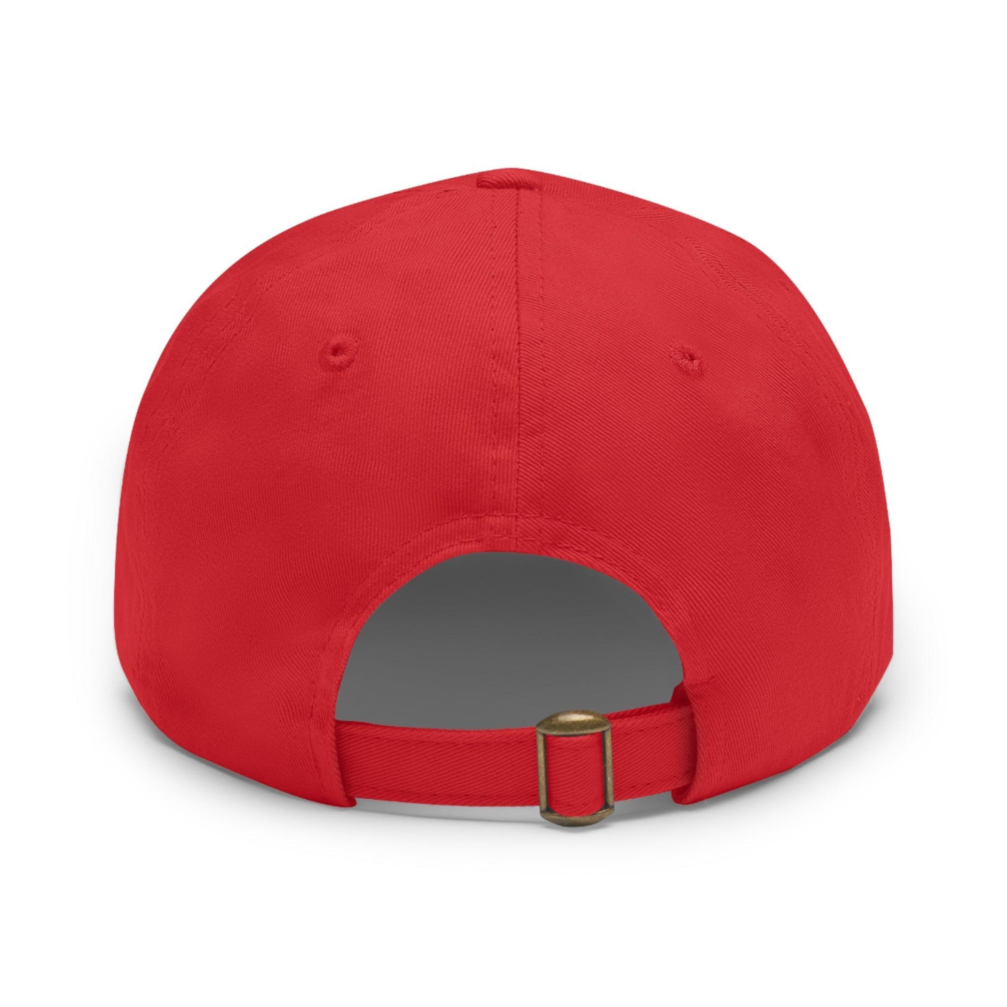 Dad Hat with Leather Patch (Rectangle) - Muscle Faktor