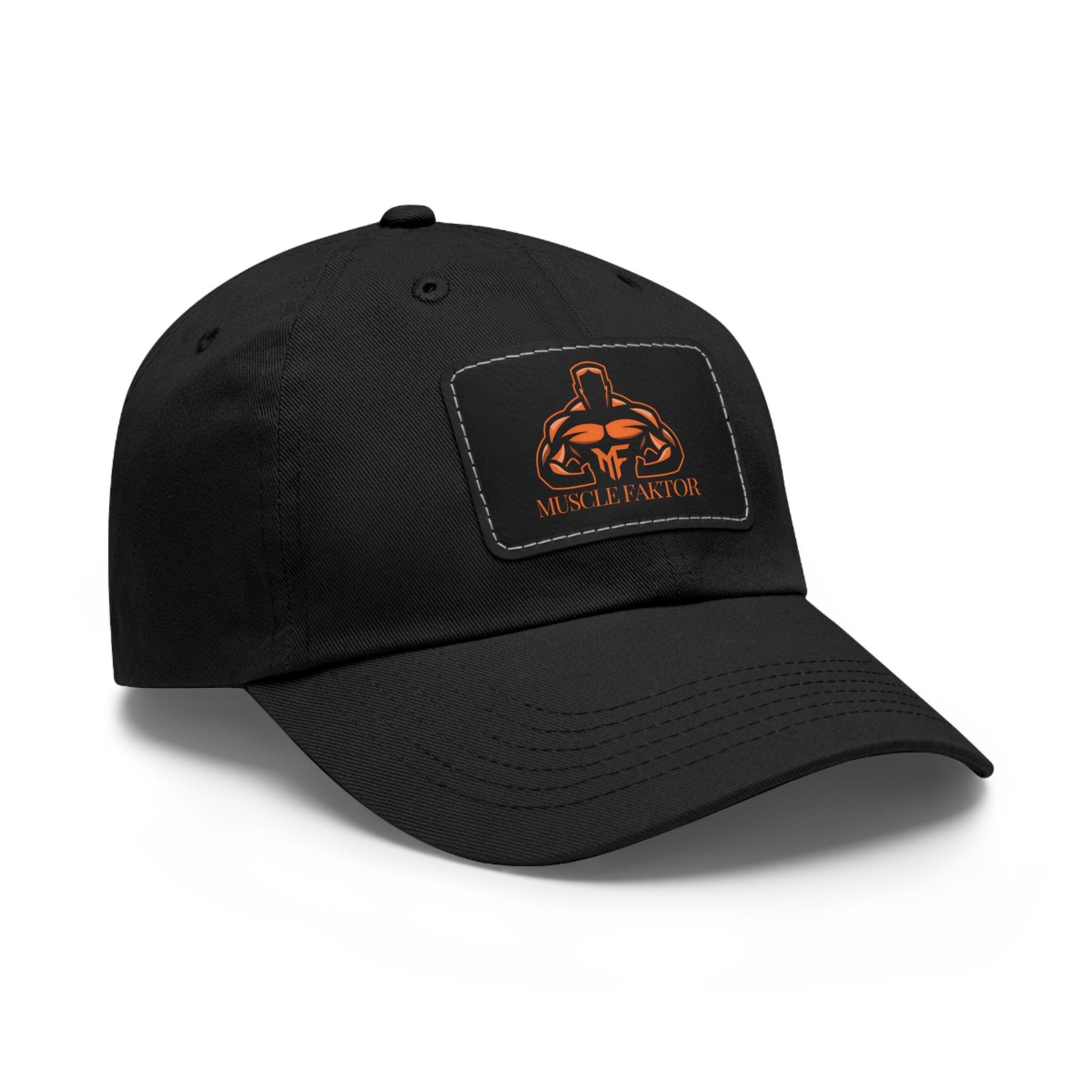 Dad Hat with Leather Patch (Rectangle) - Muscle Faktor