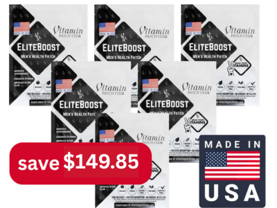 EliteBoost Men's Patch E3 Buy 3 get 3 Free (180 Patches) **BEST VALUE** $34.97 per pack