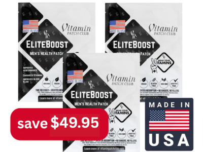 EliteBoost Men's Patch E3 Buy 2 get 1 Free (90 patches) **BEST SELLER** $46.33 per pack