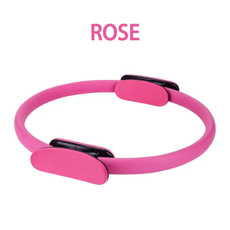 Yoga Fitness Pilates Ring Yoga Ring Open Back Ring Magic Ring Pelvic Floor Muscle Training Yoga Supplies Pilates Ring Rose Red