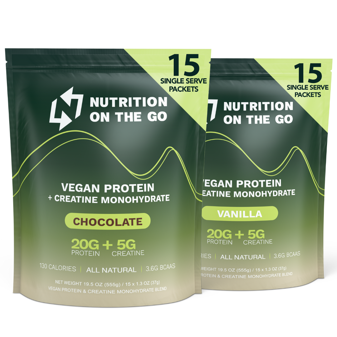 Vegan Protein Powder with Creatine | Single-Serve Packets 30 Packets Mixed