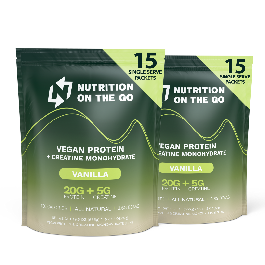 Vegan Protein Powder with Creatine | Single-Serve Packets 30 Packets Vanilla