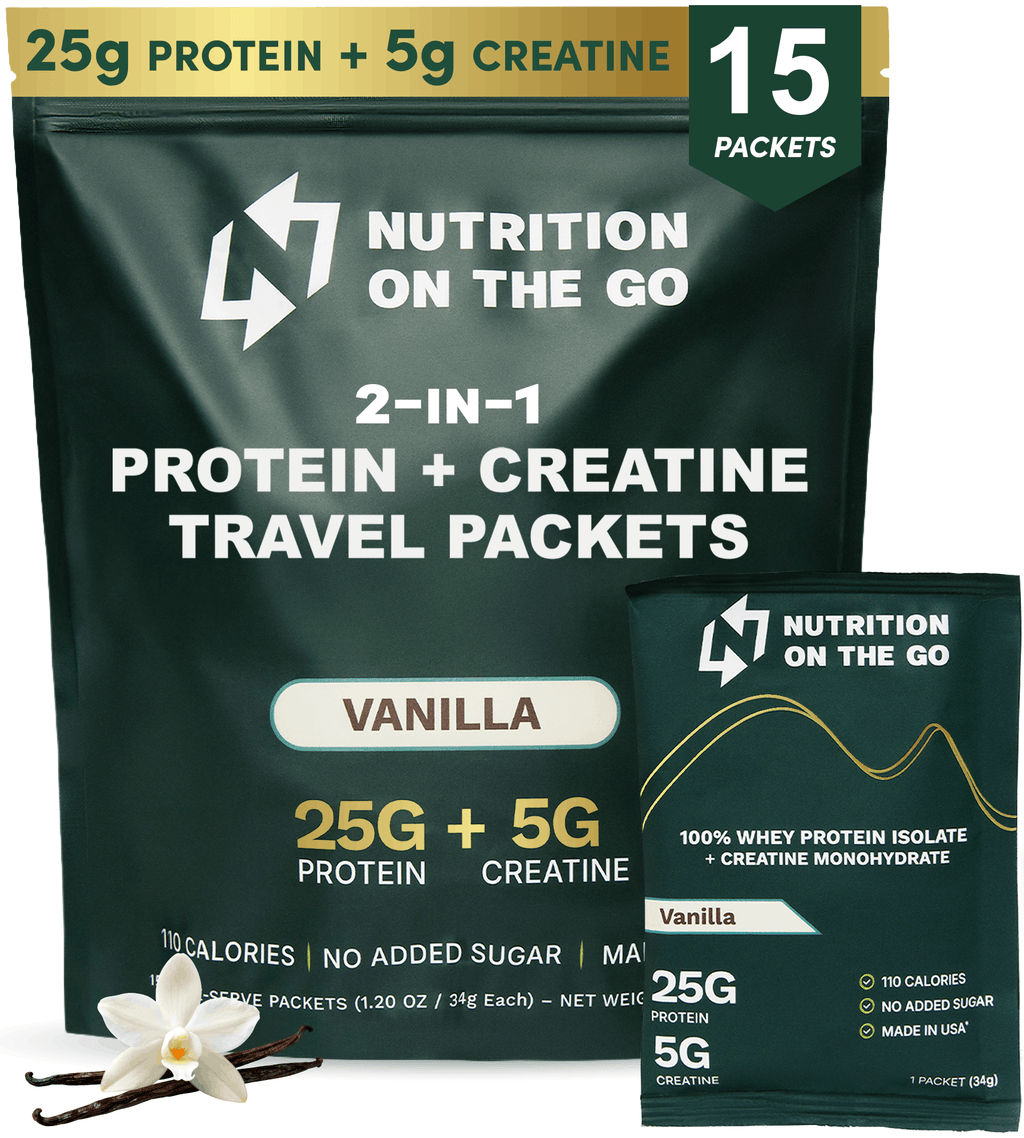 Whey Protein Isolate with Creatine | Single-Serve Packets 15 Packets Vanilla