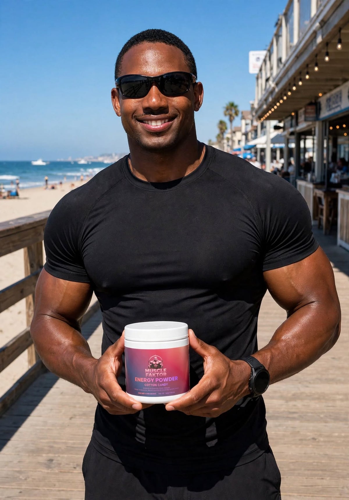 Muscle Faktor Peak X Cotton Candy Drink Powder with Caffeine, 140 g