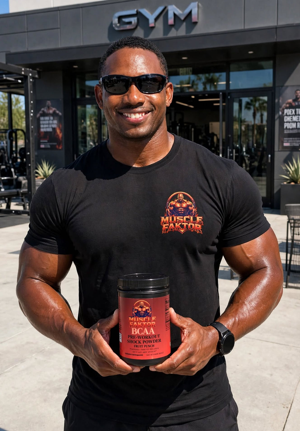 Muscle Faktor BCAA Shock Powder, Fruit Punch, 45 Servings