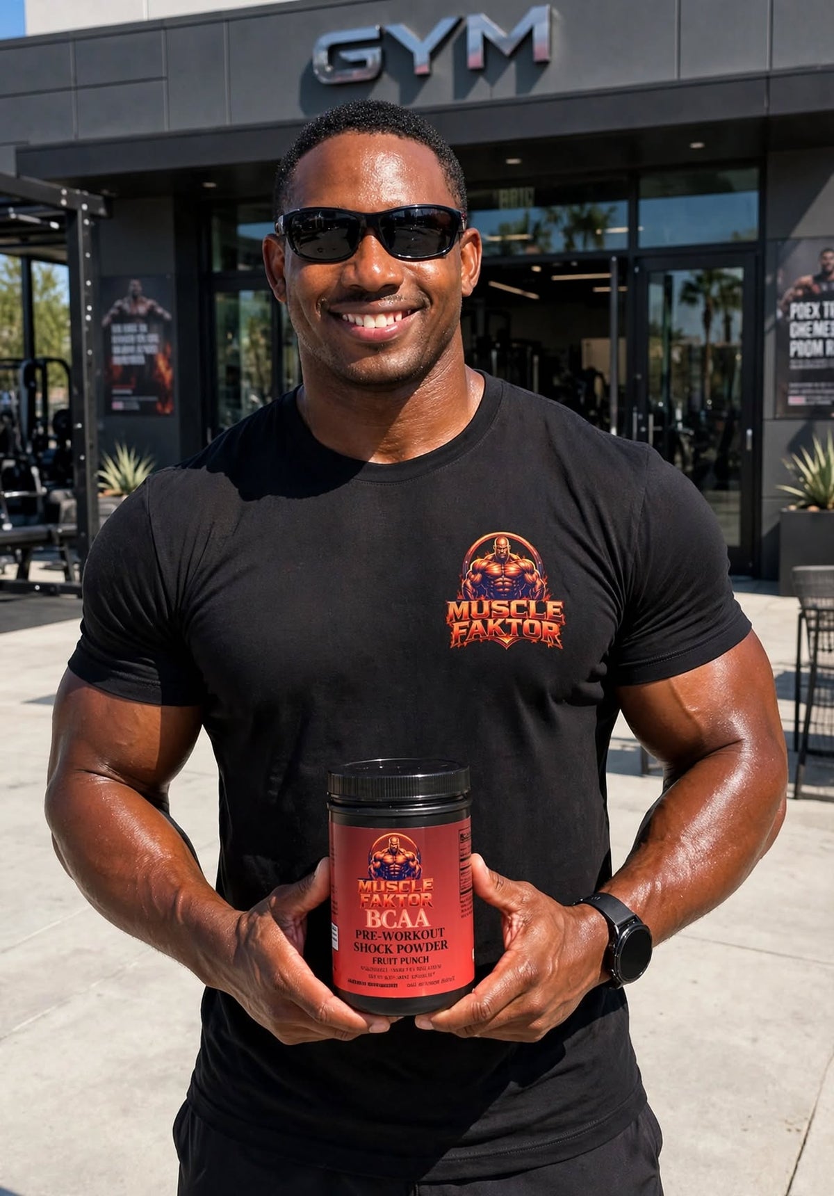 Muscle Faktor BCAA Shock Powder, Fruit Punch, 45 Servings