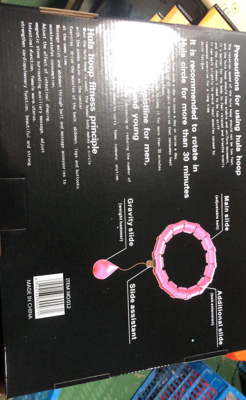 Fitness Sport Hoop Smart Upgrade Intelligent Sport Hoop Adjustable Thin Waist Exercise Gym Hoop Fitness Equipment Home Training Pink English packaging