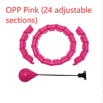 Fitness Sport Hoop Smart Upgrade Intelligent Sport Hoop Adjustable Thin Waist Exercise Gym Hoop Fitness Equipment Home Training OPP Pink 24adjustable sect
