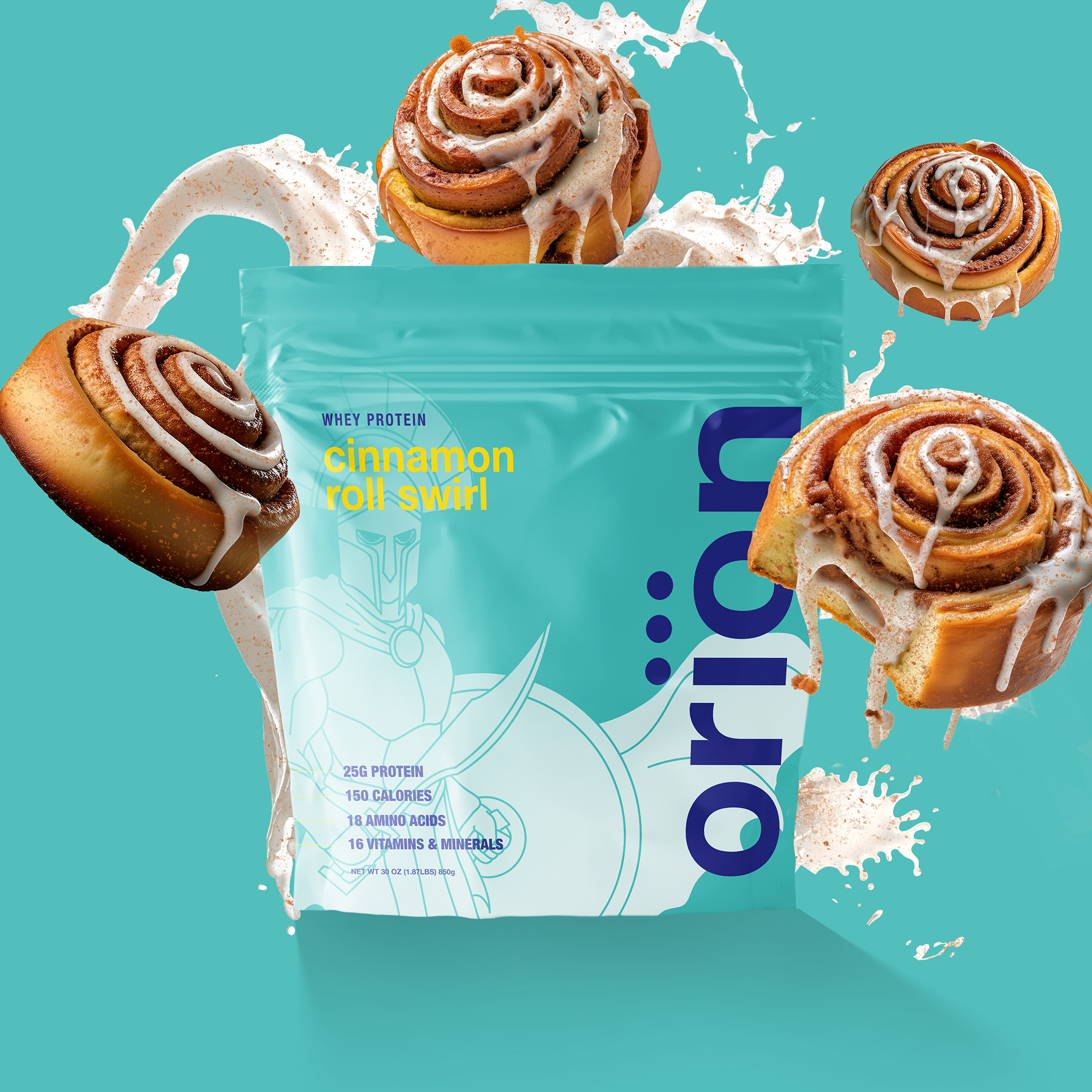 Whey Protein Powder Cinnamon Roll Swirl
