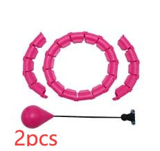 Fitness Sport Hoop Smart Upgrade Intelligent Sport Hoop Adjustable Thin Waist Exercise Gym Hoop Fitness Equipment Home Training Pink without box 2pcs