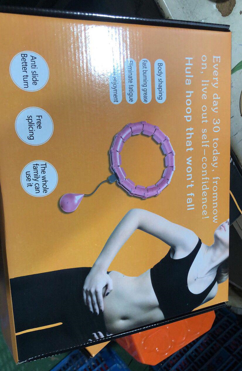 Fitness Sport Hoop Smart Upgrade Intelligent Sport Hoop Adjustable Thin Waist Exercise Gym Hoop Fitness Equipment Home Training Purple English packaging