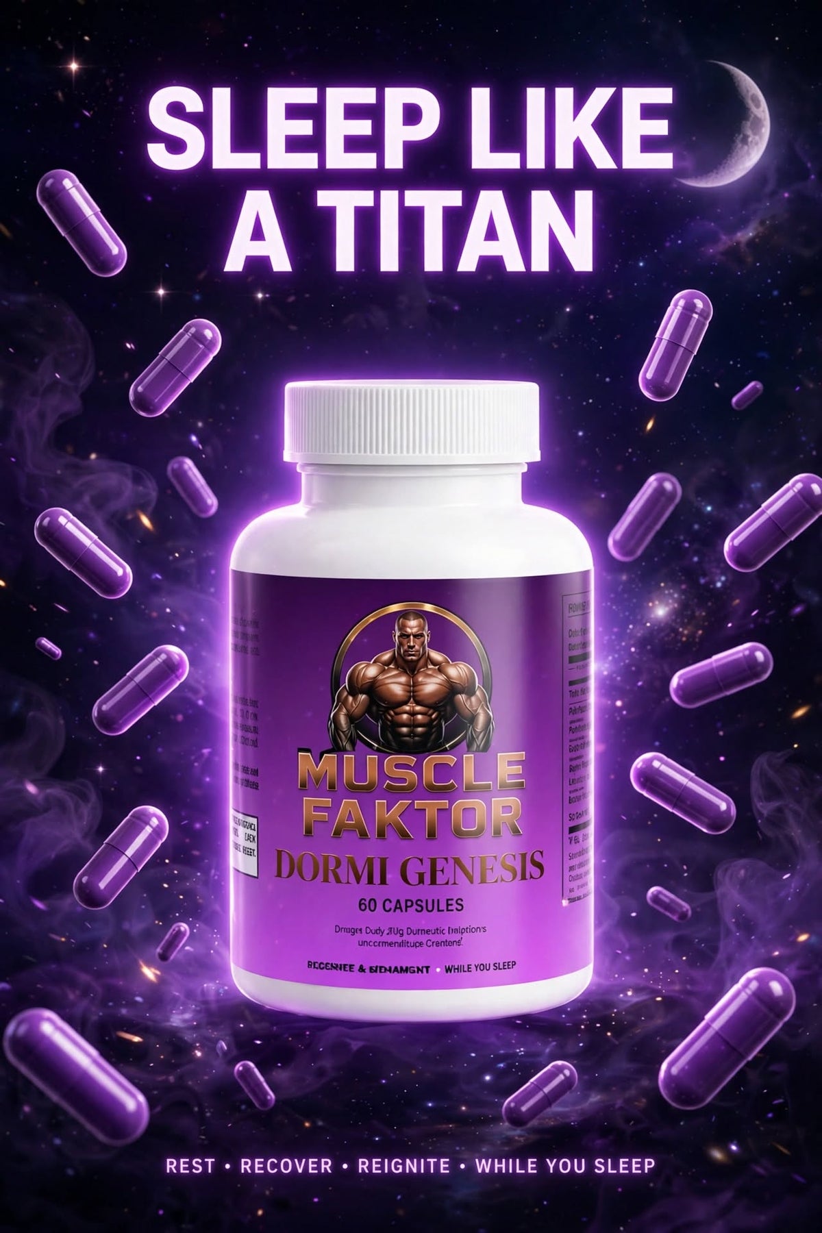 Muscle Faktor Dormi Genesis with Melatonin, 60 Capsules