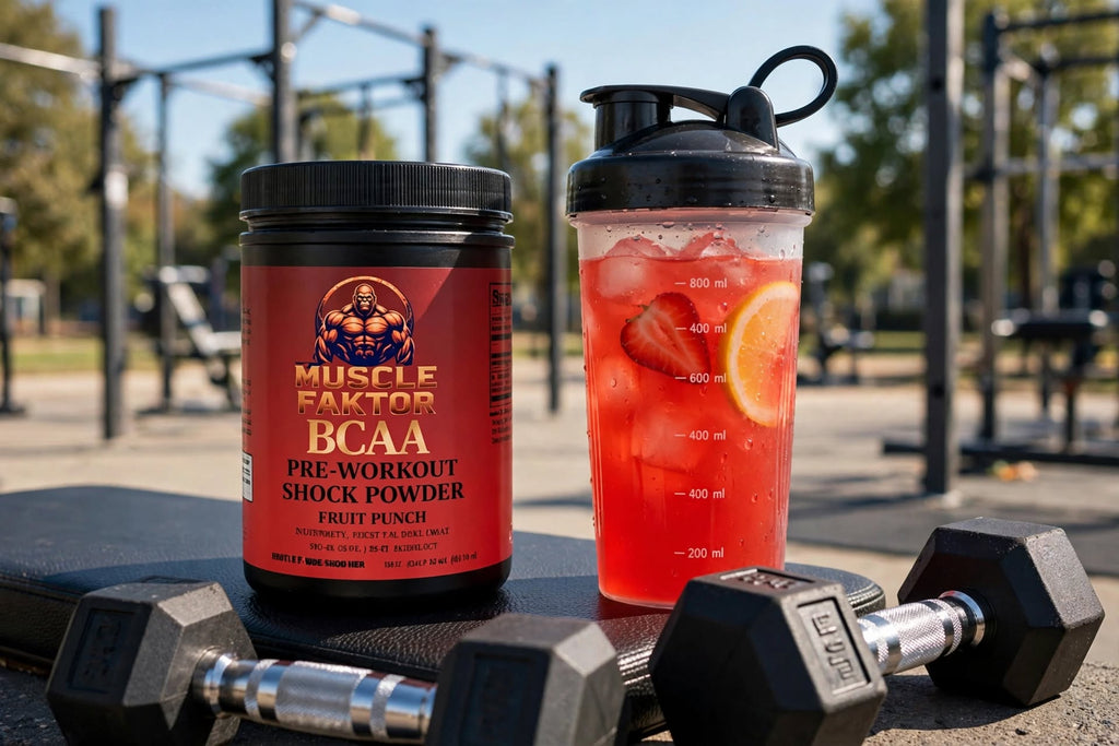 Muscle Faktor BCAA Shock Powder, Fruit Punch, 45 Servings