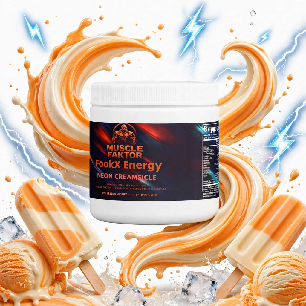 Muscle Faktor Melon Creamsicle Drink Powder with Caffeine, 3.52 oz