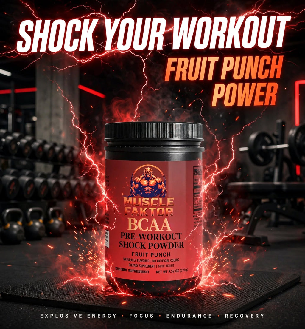 Muscle Faktor BCAA Shock Powder, Fruit Punch, 45 Servings