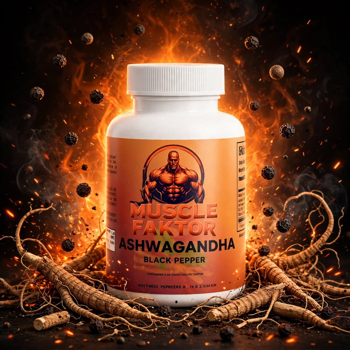 Muscle Faktor Ashwagandha with Black Pepper, 60 Capsules