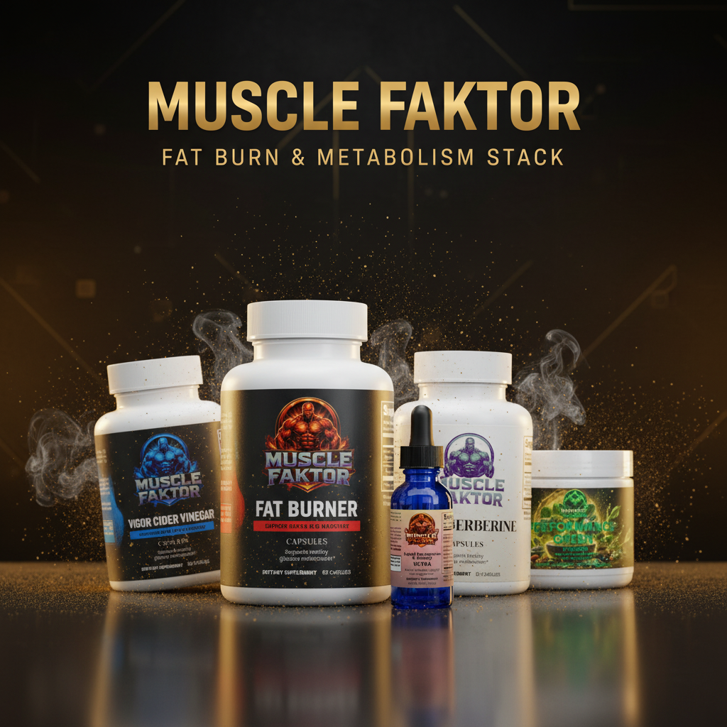 Muscle Faktor Fat Burn & Metabolism Stack — ACV, Berberine, MCT, Greens bundle
